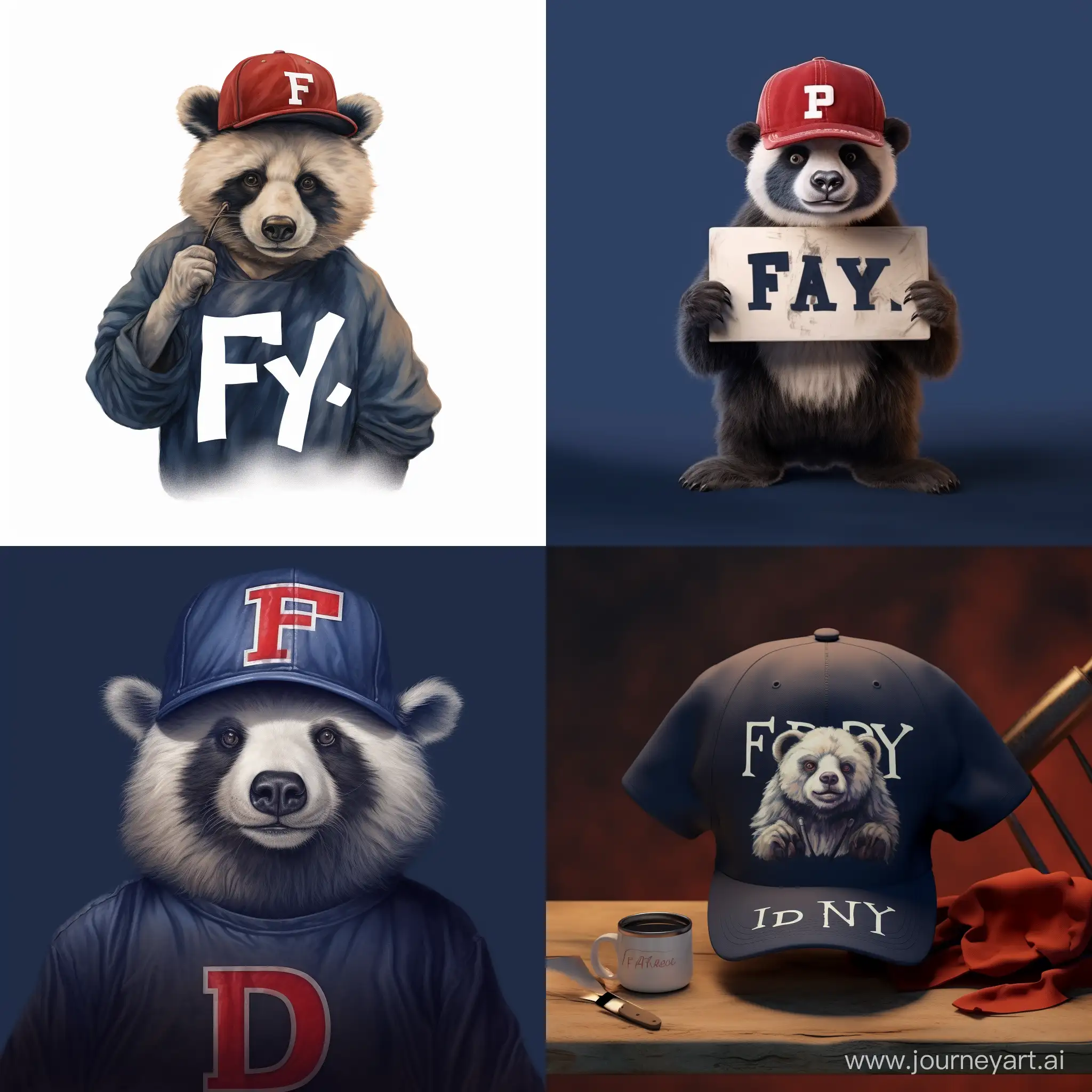 Adorable-Panda-Wearing-Baseball-Cap-Holds-FYDI-Sign-in-Photorealistic-Scene