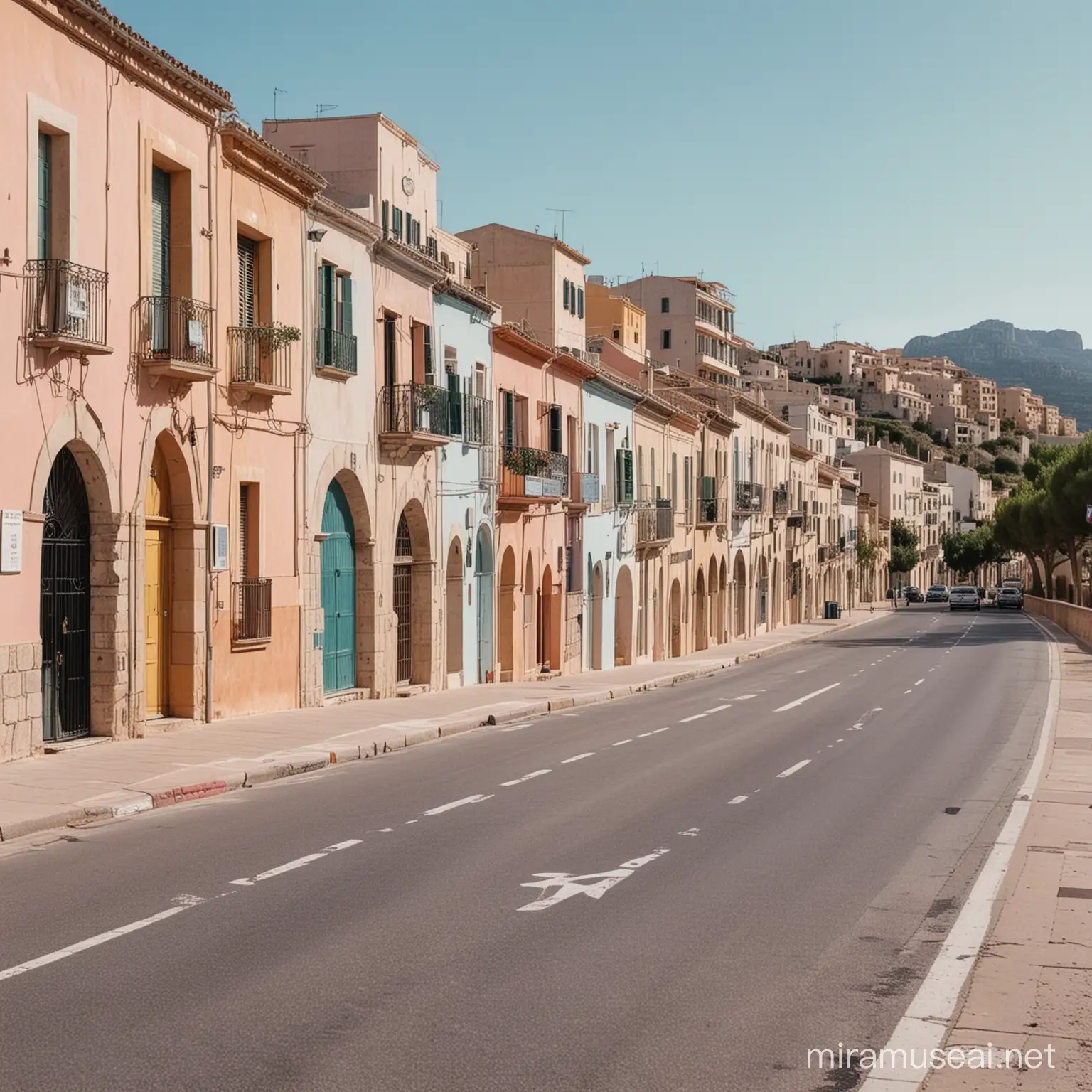 image tons pastels décors divinatory art multiple Building mallorca side of road