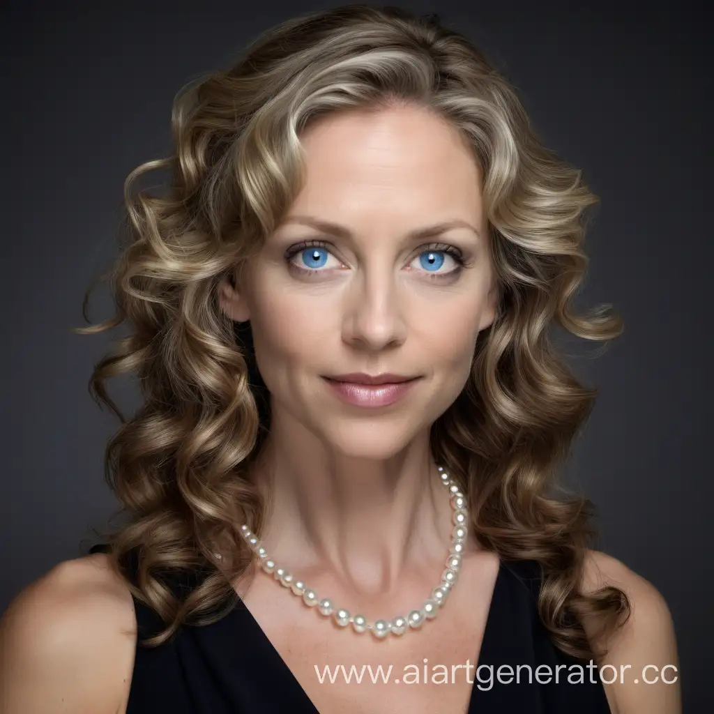 Confident-Tall-Woman-in-Black-Dress-with-Pearl-Necklace