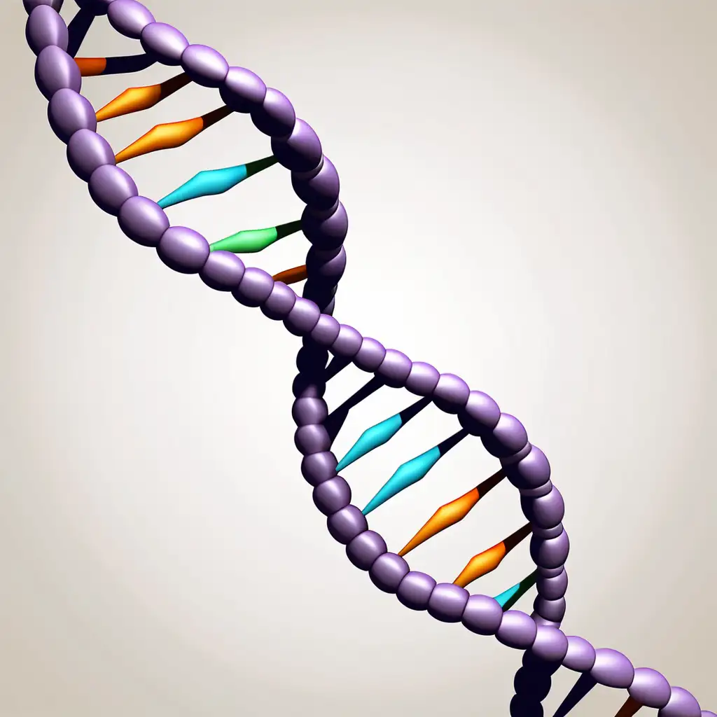 Create a DNA double helix going from left to right and print the letters ARWR underneath it