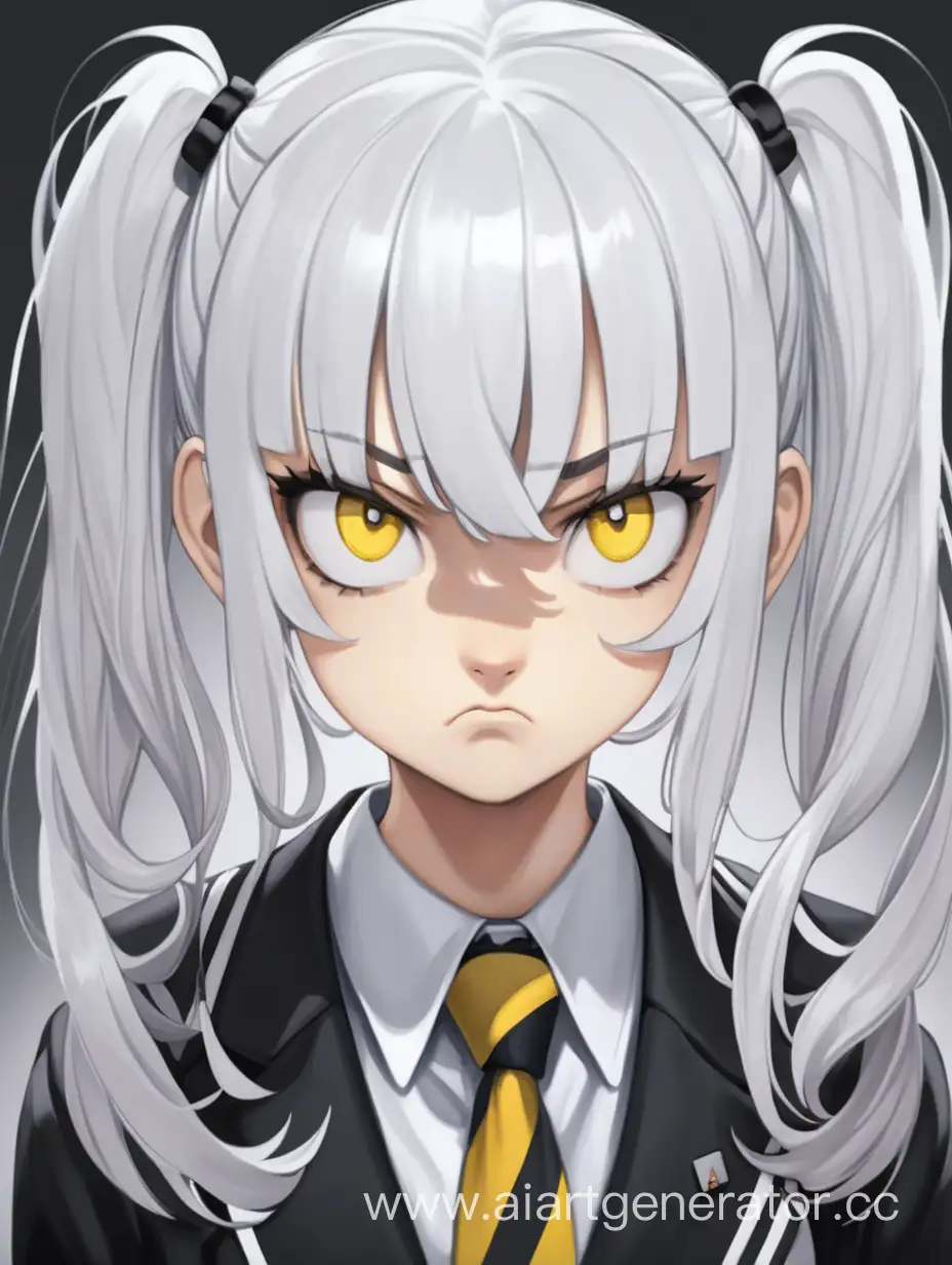 Angry-Girl-with-White-Hair-and-Pigtails-in-Black-Jacket-and-Tie