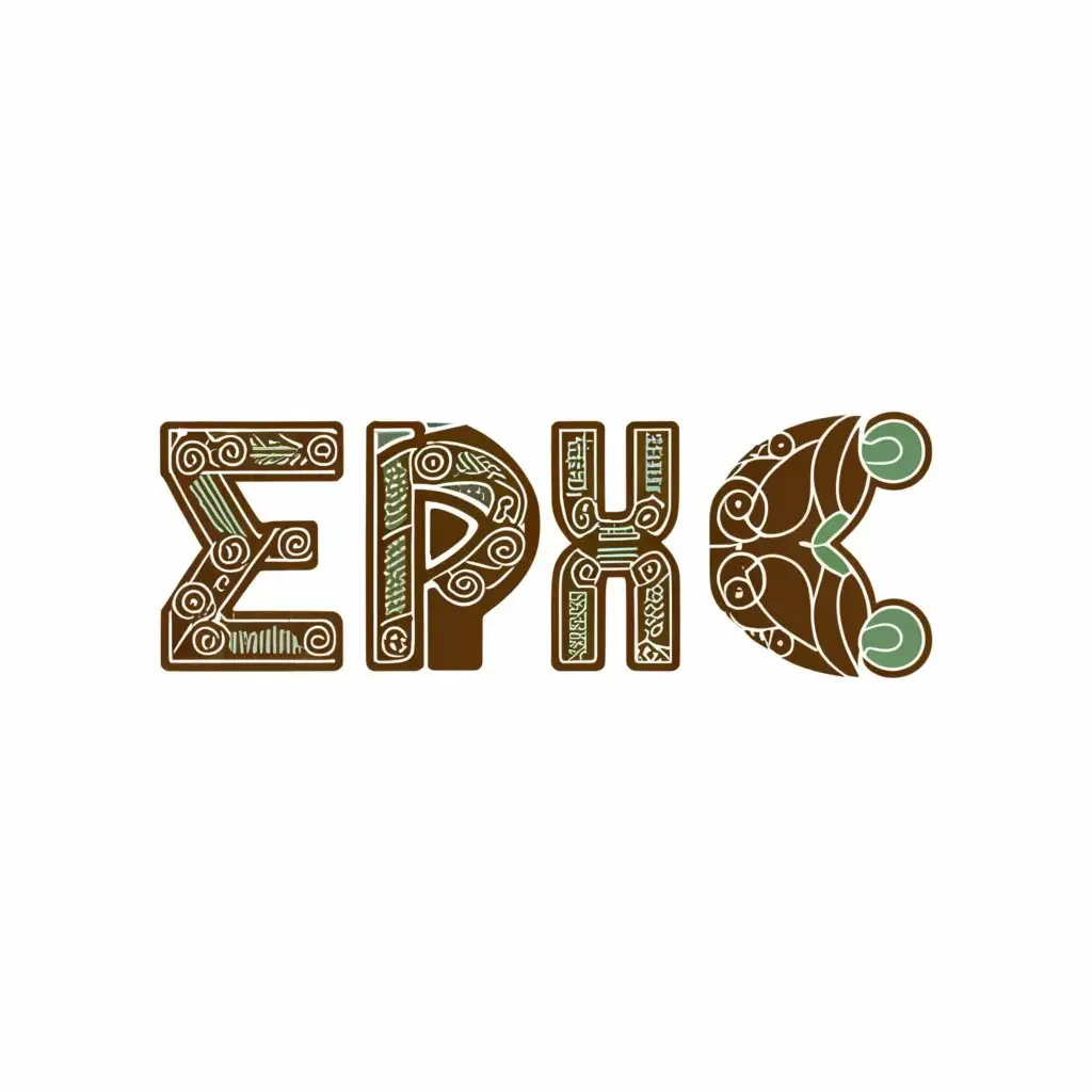 a logo design,with the text "EPIC", main symbol:A maori jade pattern and a rudraksha,Moderate,be used in Education industry,clear background