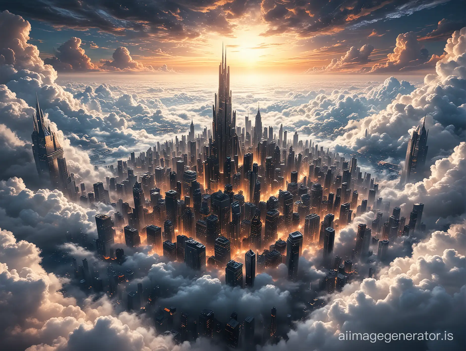 amazing city in the clouds