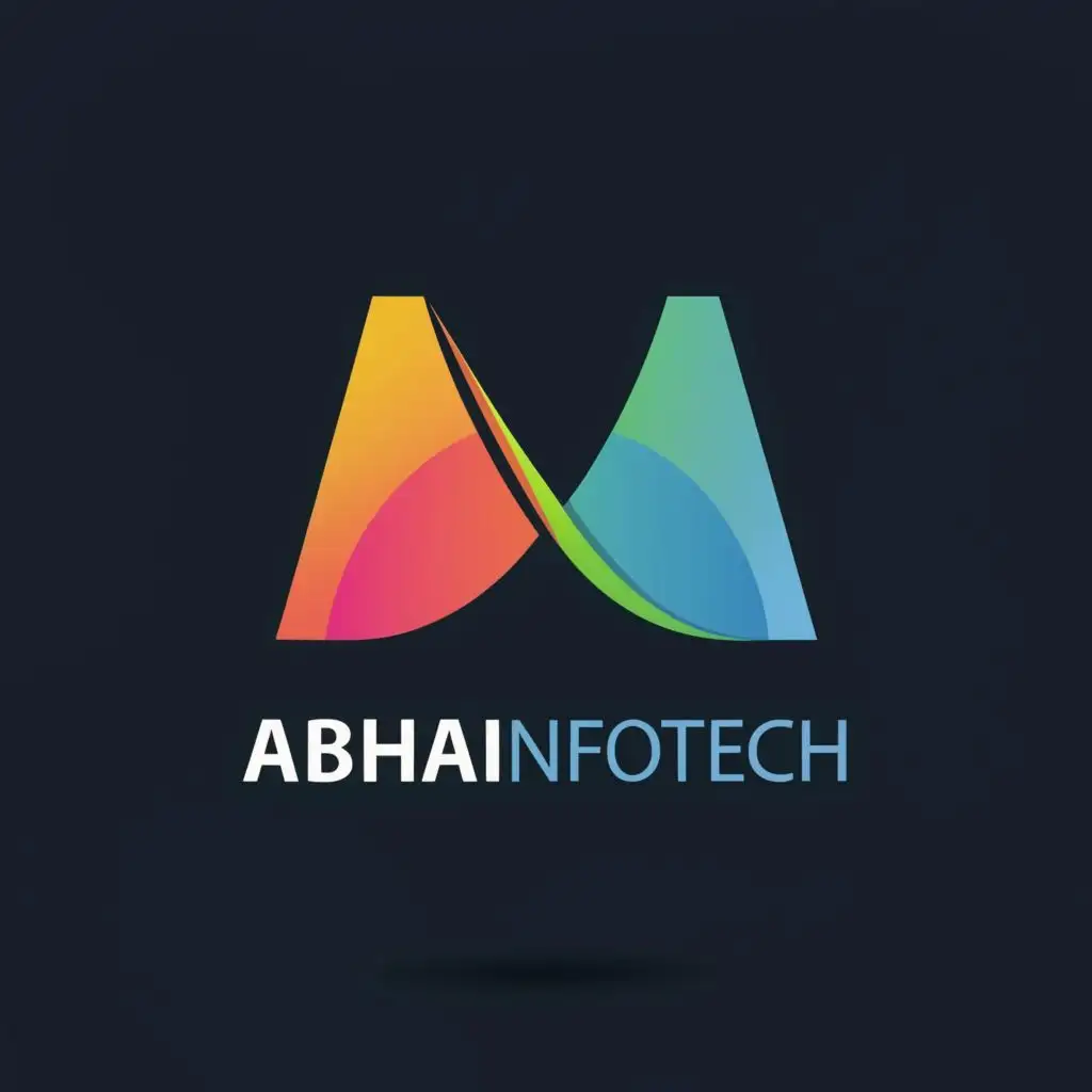 logo, Abha, with the text "AbhaInfotech", typography, be used in Internet industry