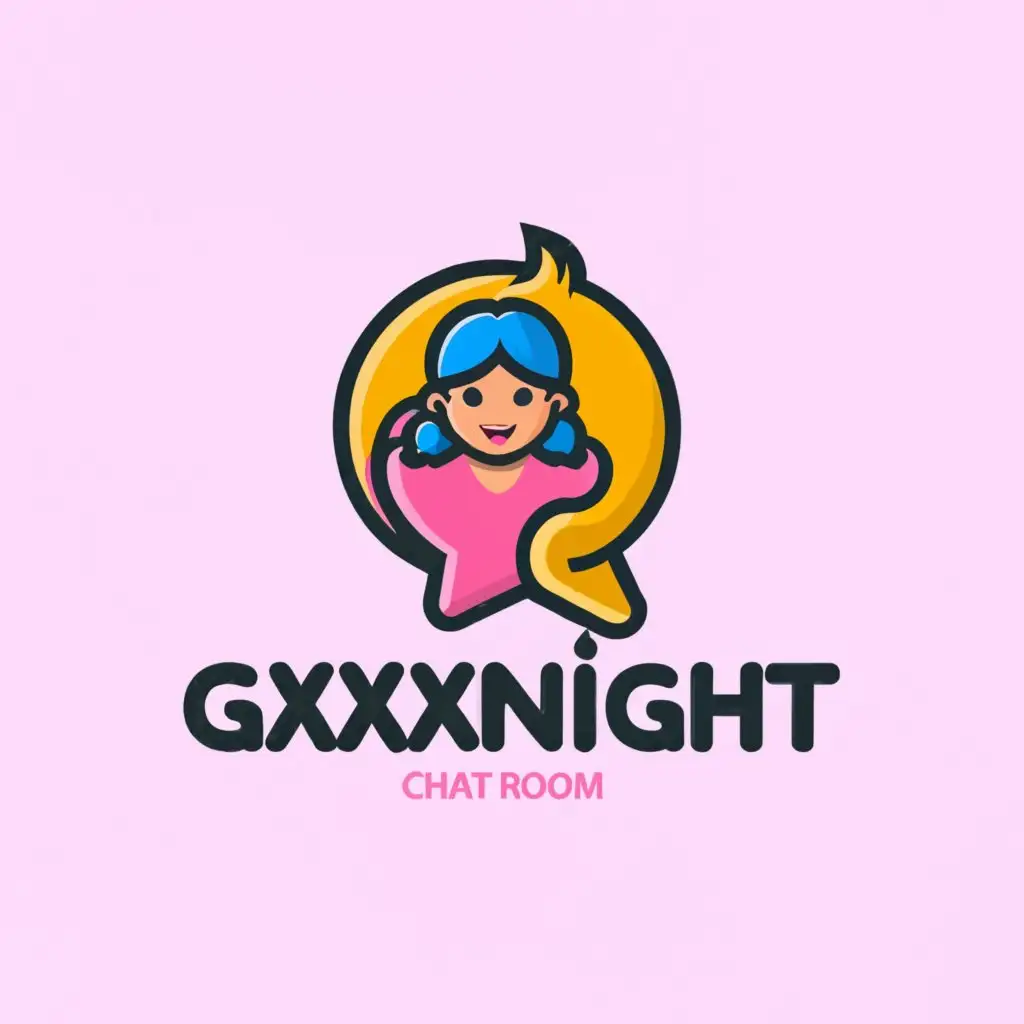 Logo-Design-For-GXXXNight-Engaging-Girls-Chat-Rooms-Emblem-on-Clear-Background