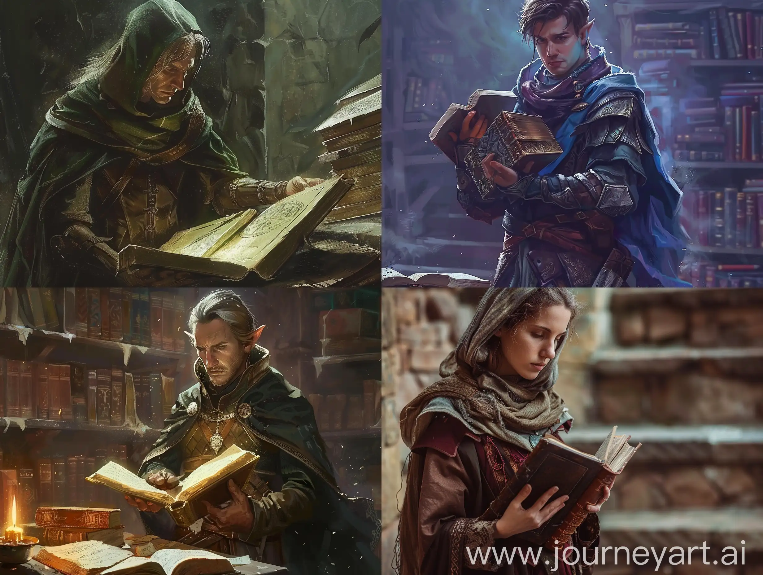 Elven-Mage-Hero-Searching-for-Spell-Tomes-in-a-Medieval-Fantasy-Realm