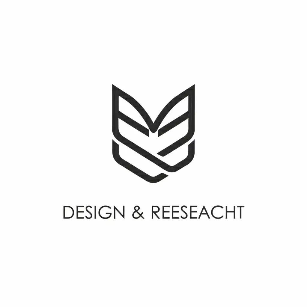 a logo design,with the text "DESIGN AND RESEARCH", main symbol:MEDIA,Moderate,be used in Technology industry,clear background