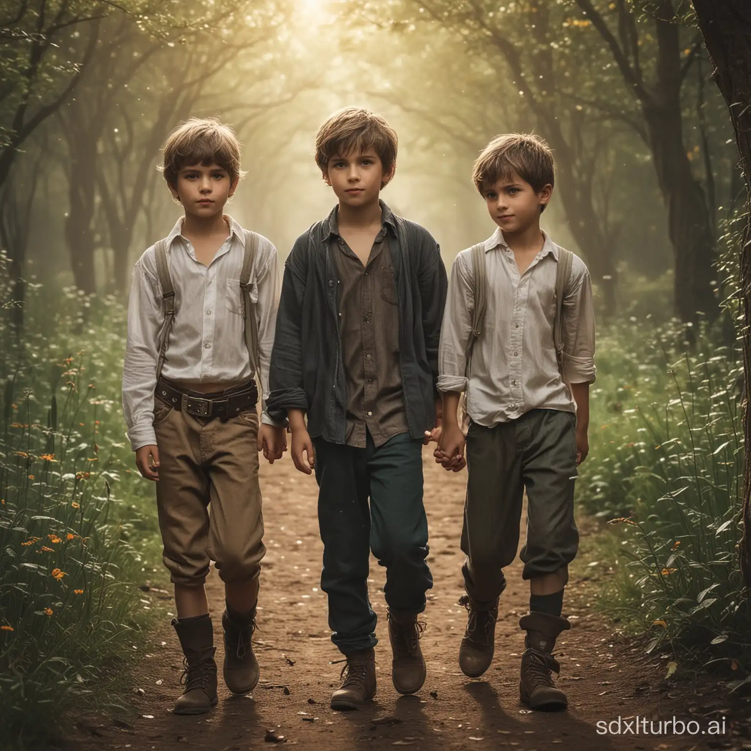 Young-Boys-Embracing-Fantasy-Adventure