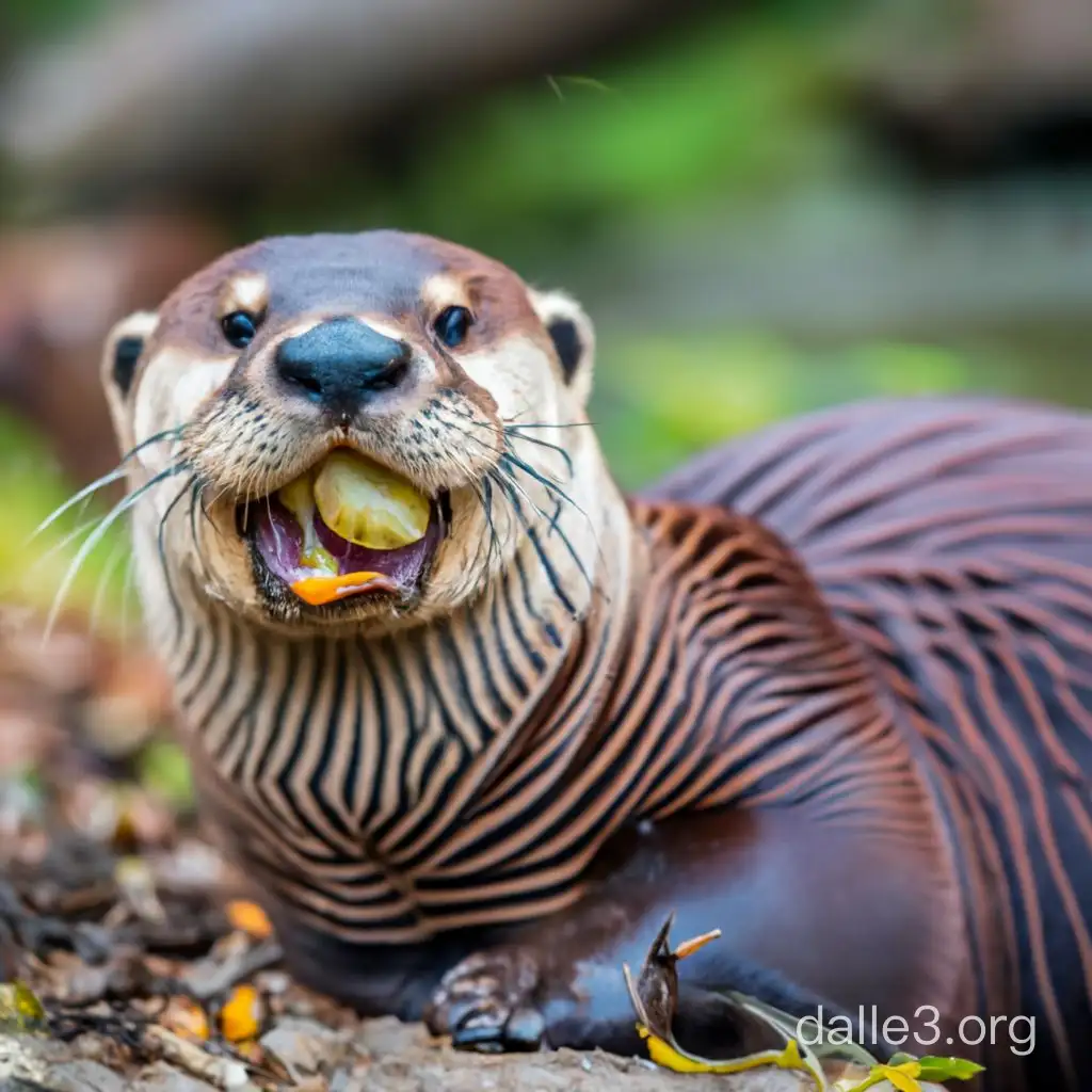 Otters Unique Food Storage Adaptations | Dalle3 AI