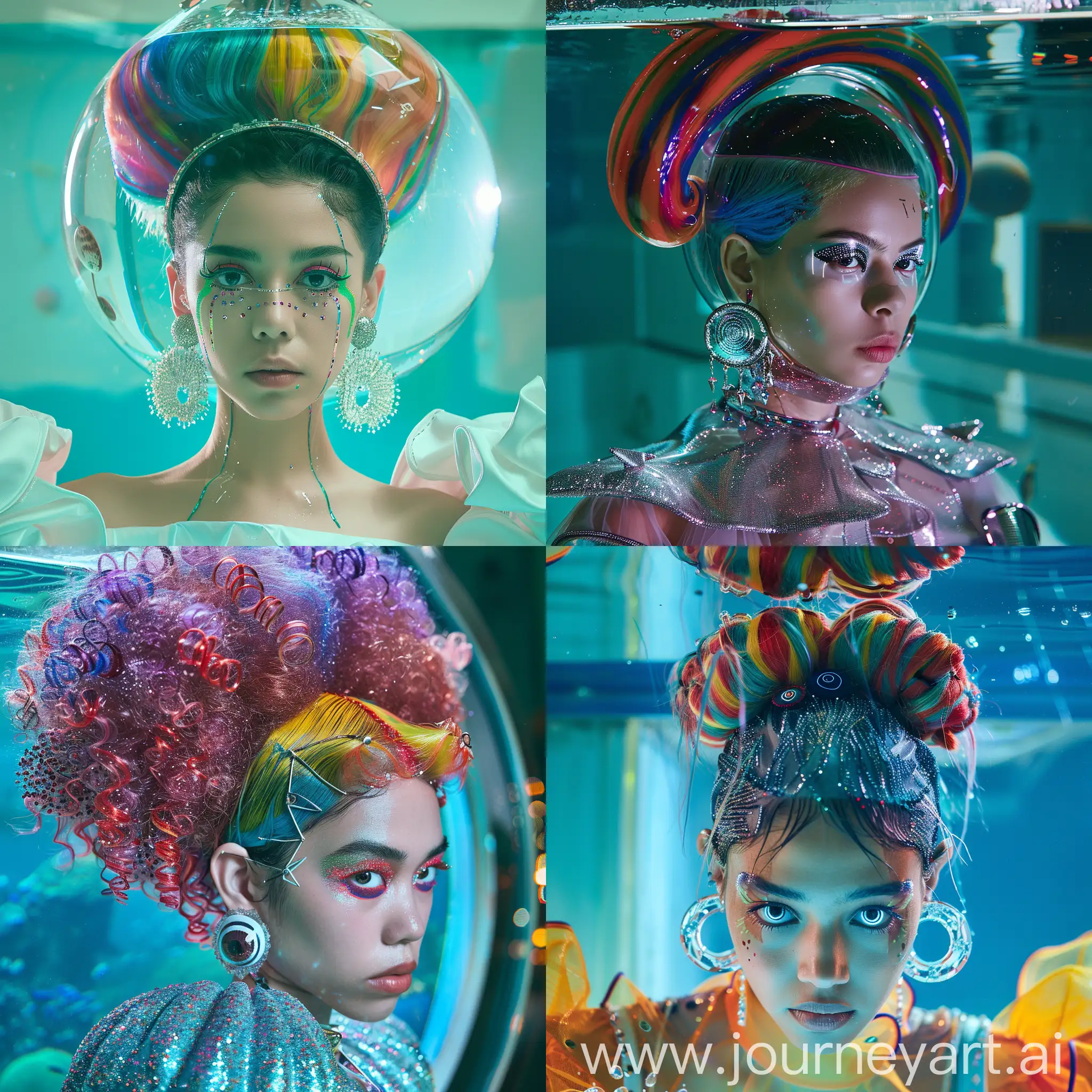 Colorful-Turkish-Girl-with-Futuristic-Balenciaga-Style-in-Yayoi-Kusama-Inspired-Photoshoot