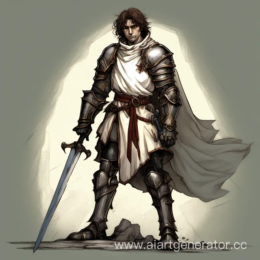 Wounded-Paladin-in-Tabard-Leaning-on-Sword