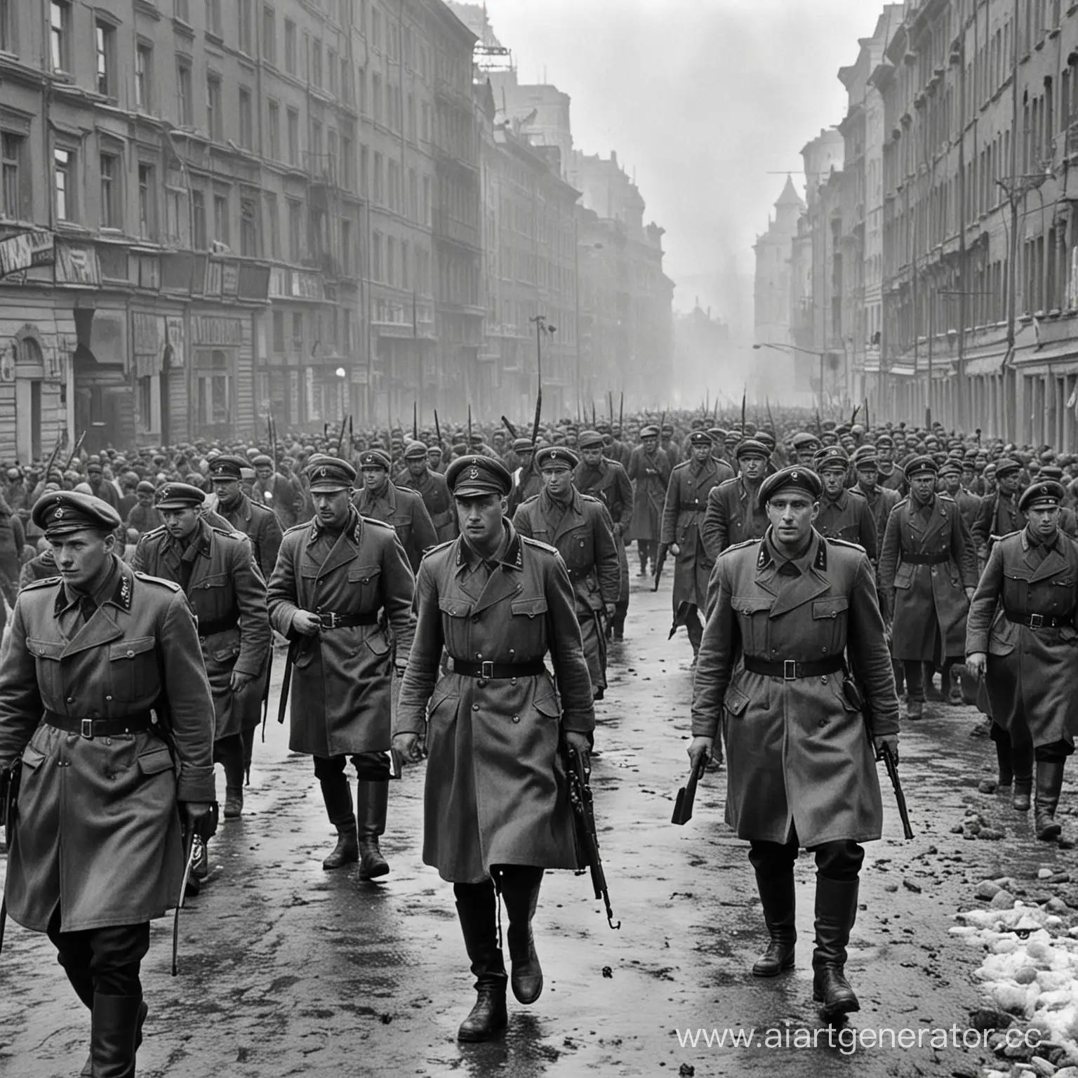 Красную коммунистическую Москву в 1941 окружила Российская Освободительная Армия и берёт штурмом 