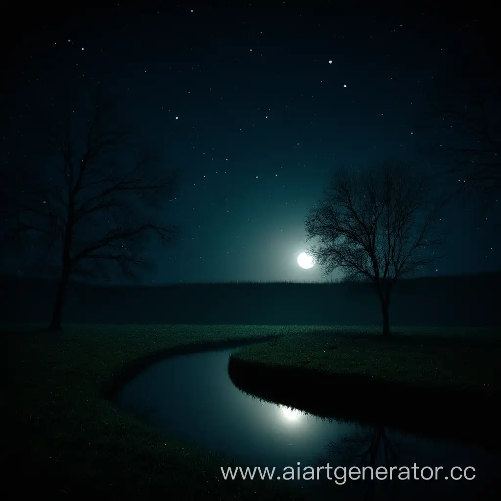 Enchanting-Night-Landscape-with-Celestial-Reflections-and-Serene-Atmosphere