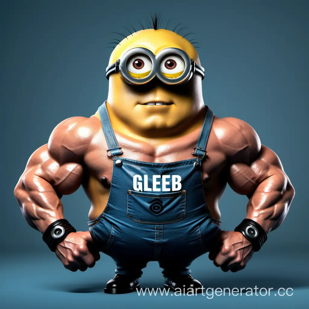 Powerful-Minion-Gleb-Flexing-Muscles