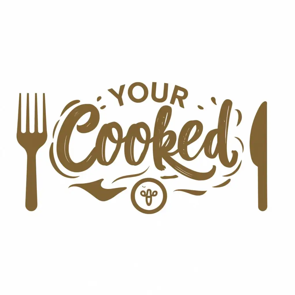 logo, 🐼, with the text "Yourcooked", typography, be used in Restaurant industry