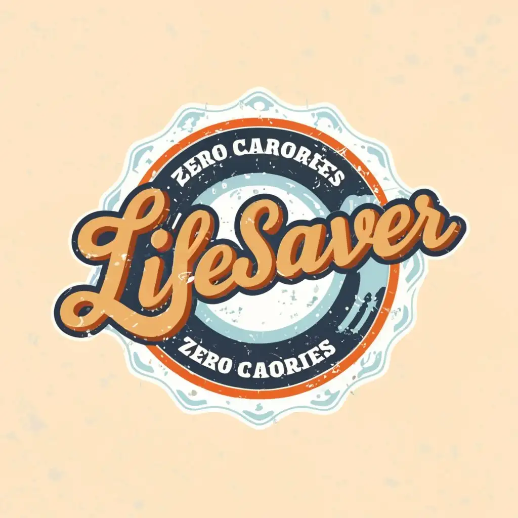 logo, Zero calories, soft drinks, fresh, cold drinks, with the text "Lifesaver", typography, be used in Retail industry