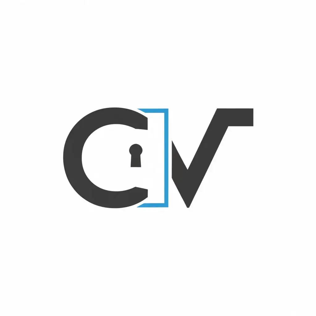 a logo design,with the text "CV", main symbol:Cryptography,Moderate,be used in Internet industry,clear background