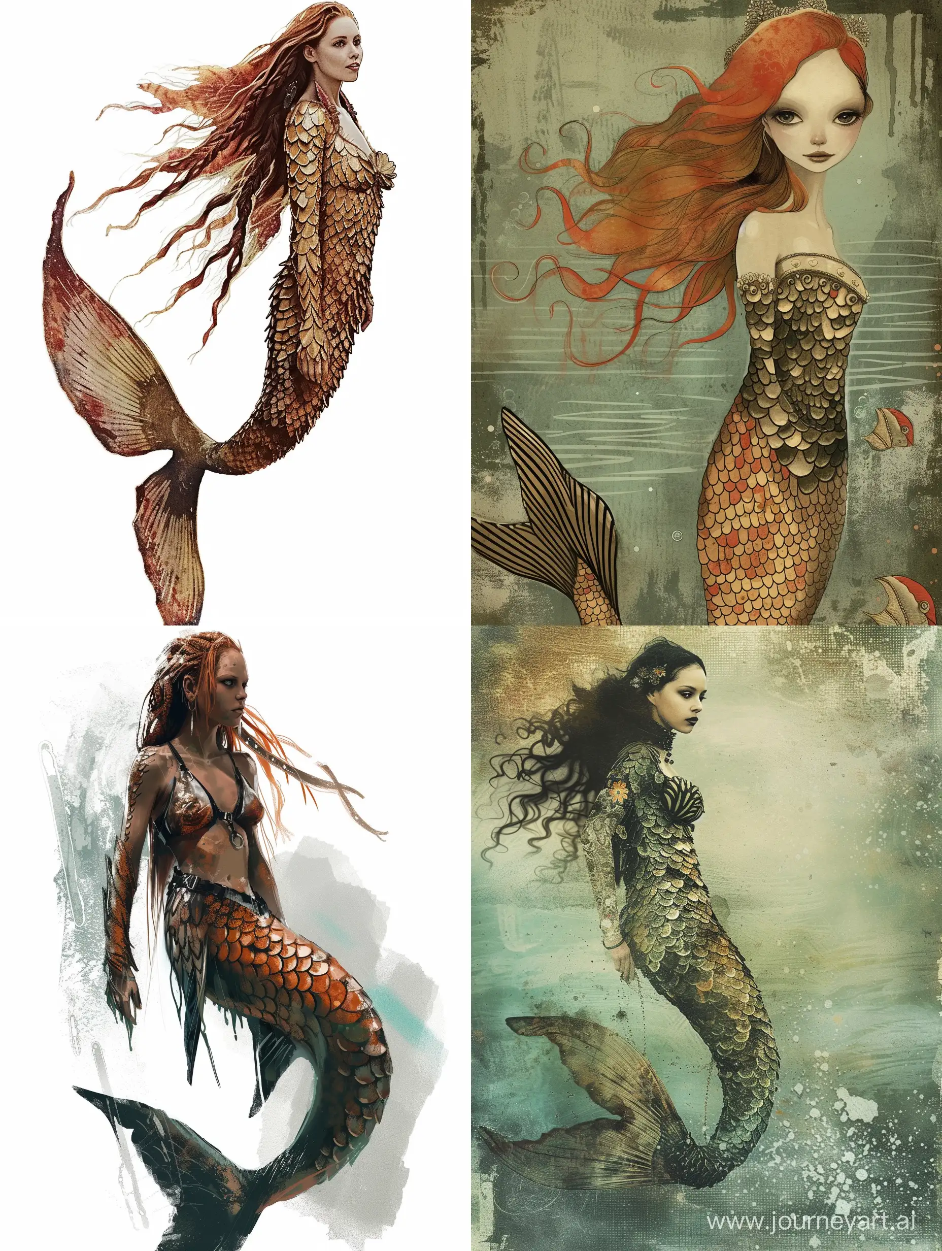 Anthropomorphic-Fish-Woman-Holding-Scales-in-Mermaid-Fantasy-Art
