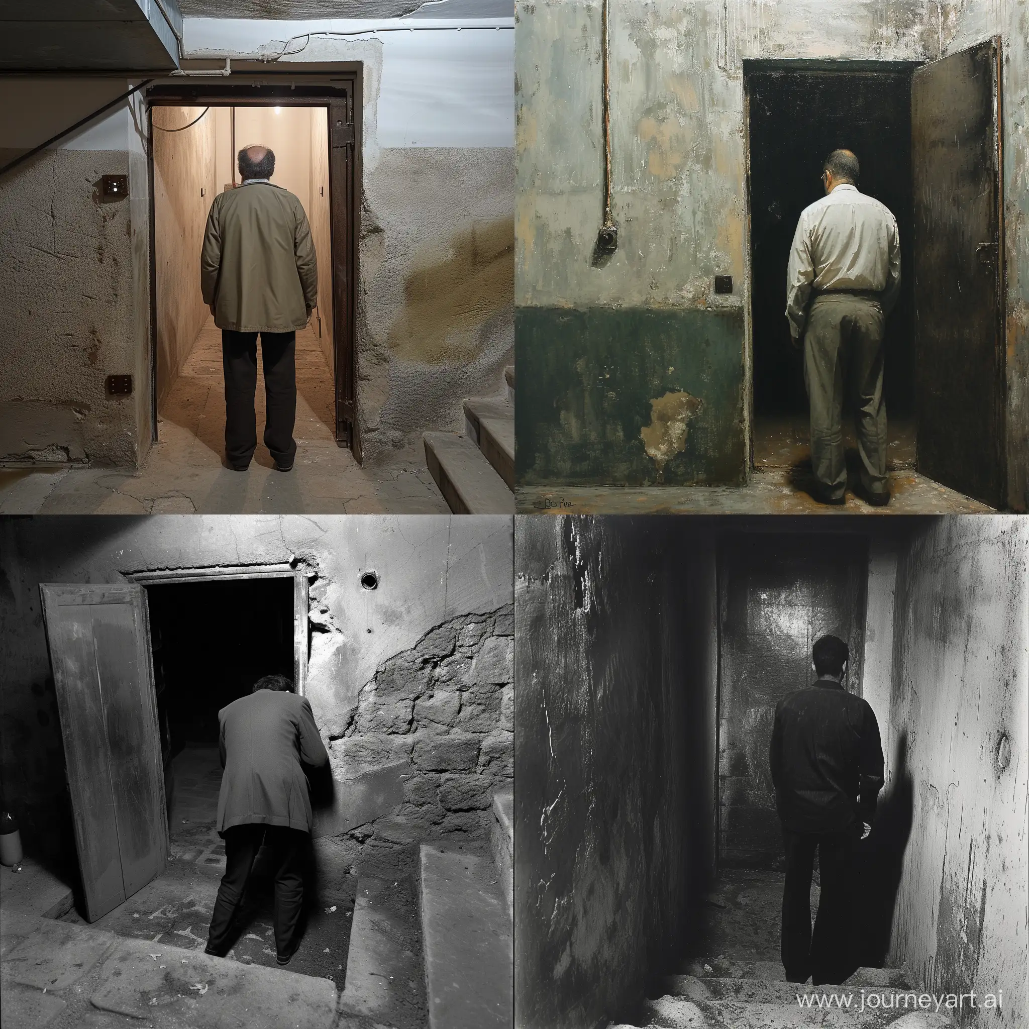 Josep Borrel looks into the basement