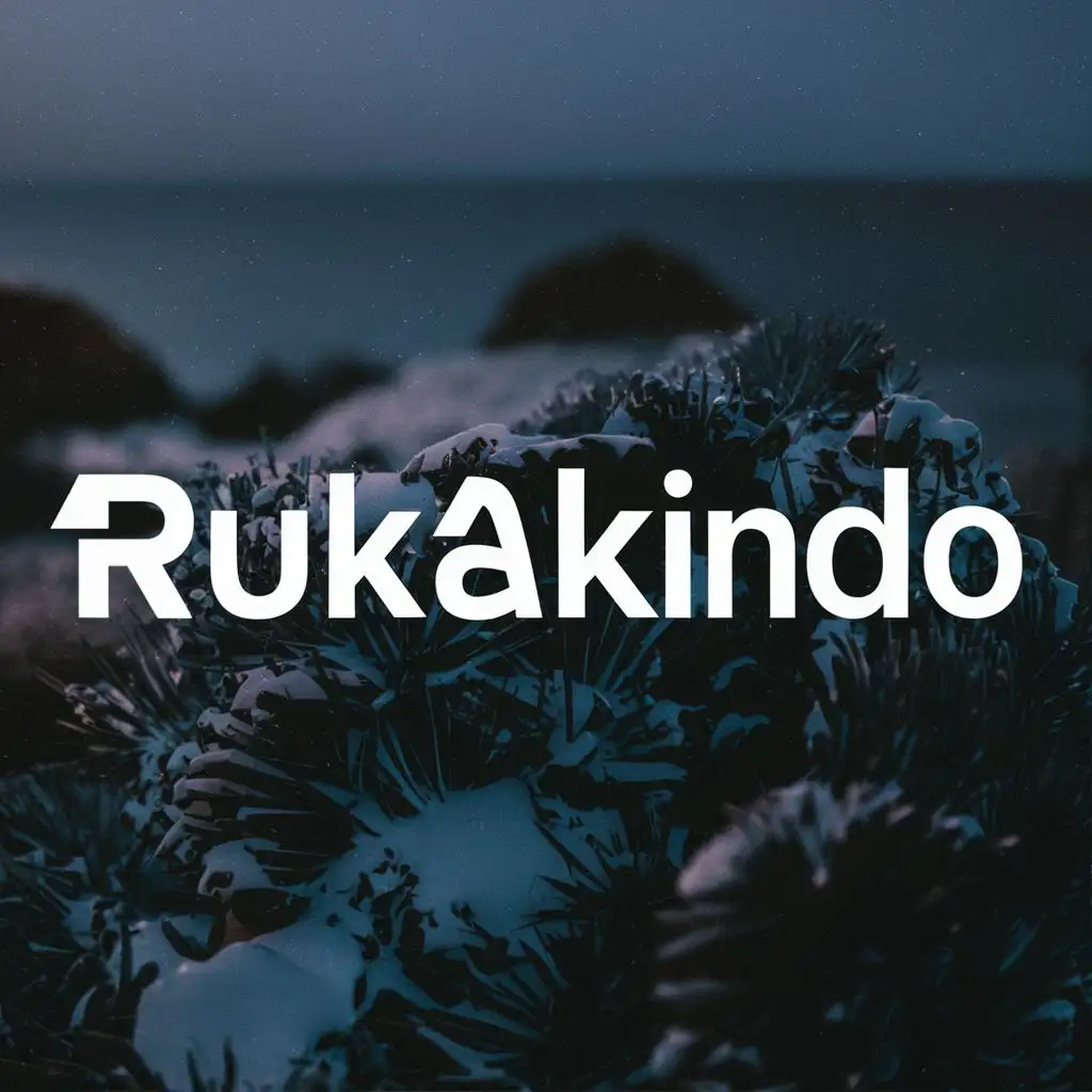 logo, a social media, with the text "Rukakindo", typography