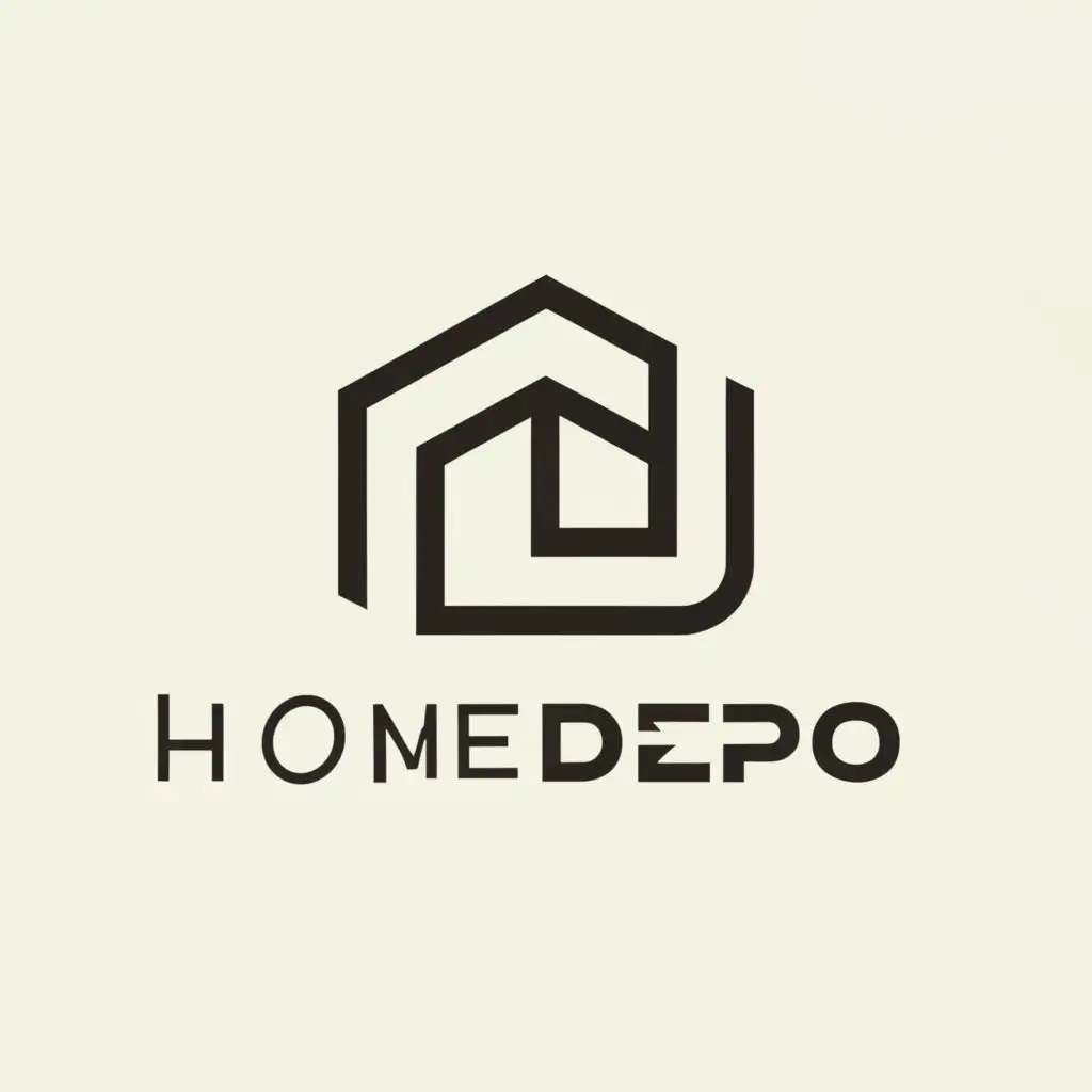 a logo design,with the text "Home Depo", main symbol:Home,Minimalistic,be used in Construction industry,clear background