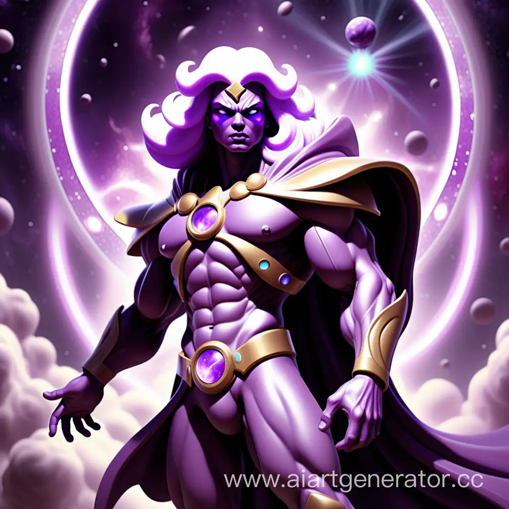Божественное существо галактического уровня разрушения, герой несущий добро и имеющий галактическую мощь в фиолетовых тонах