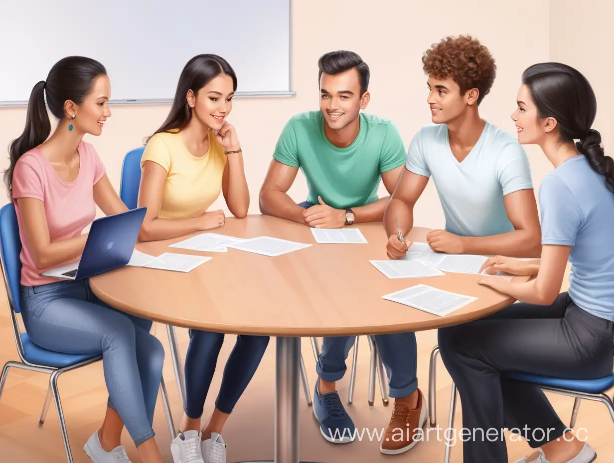 English Speaking Club Training  4 ladies and 4 men in pairs

