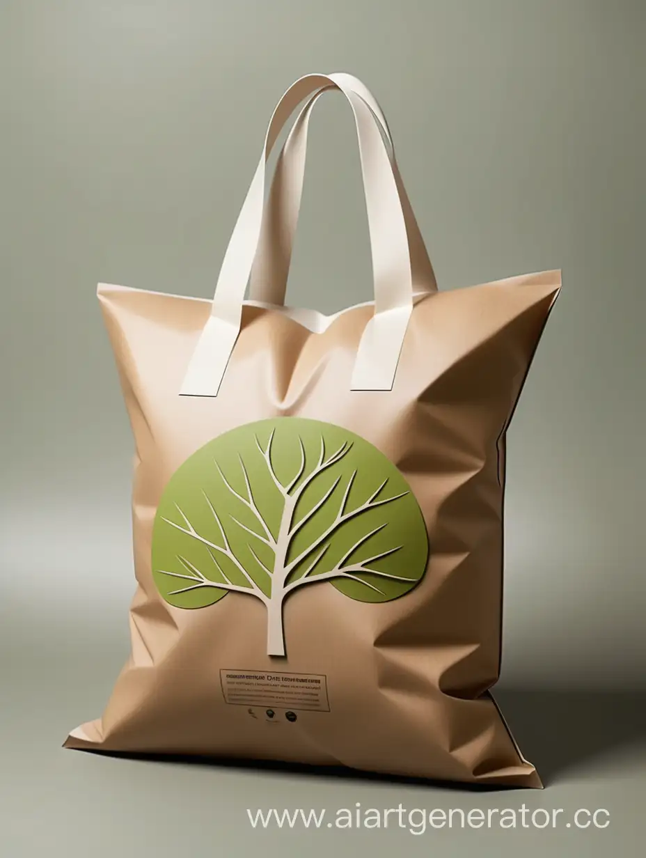 сумка с ручкой , упаковка для подушки в стиле экологических материалов, 