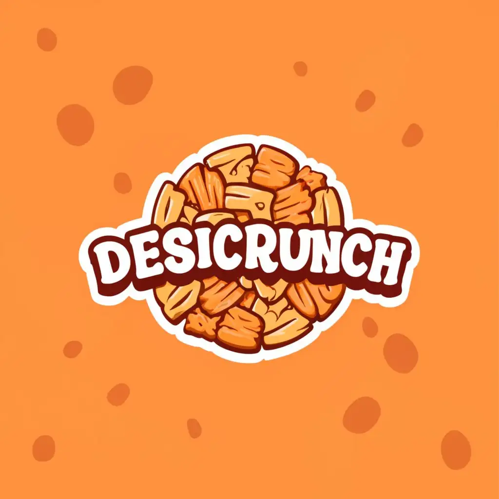 LOGO-Design-for-DesiCrunch-SnackInspired-Symbolism-on-a-Crunchy-Background