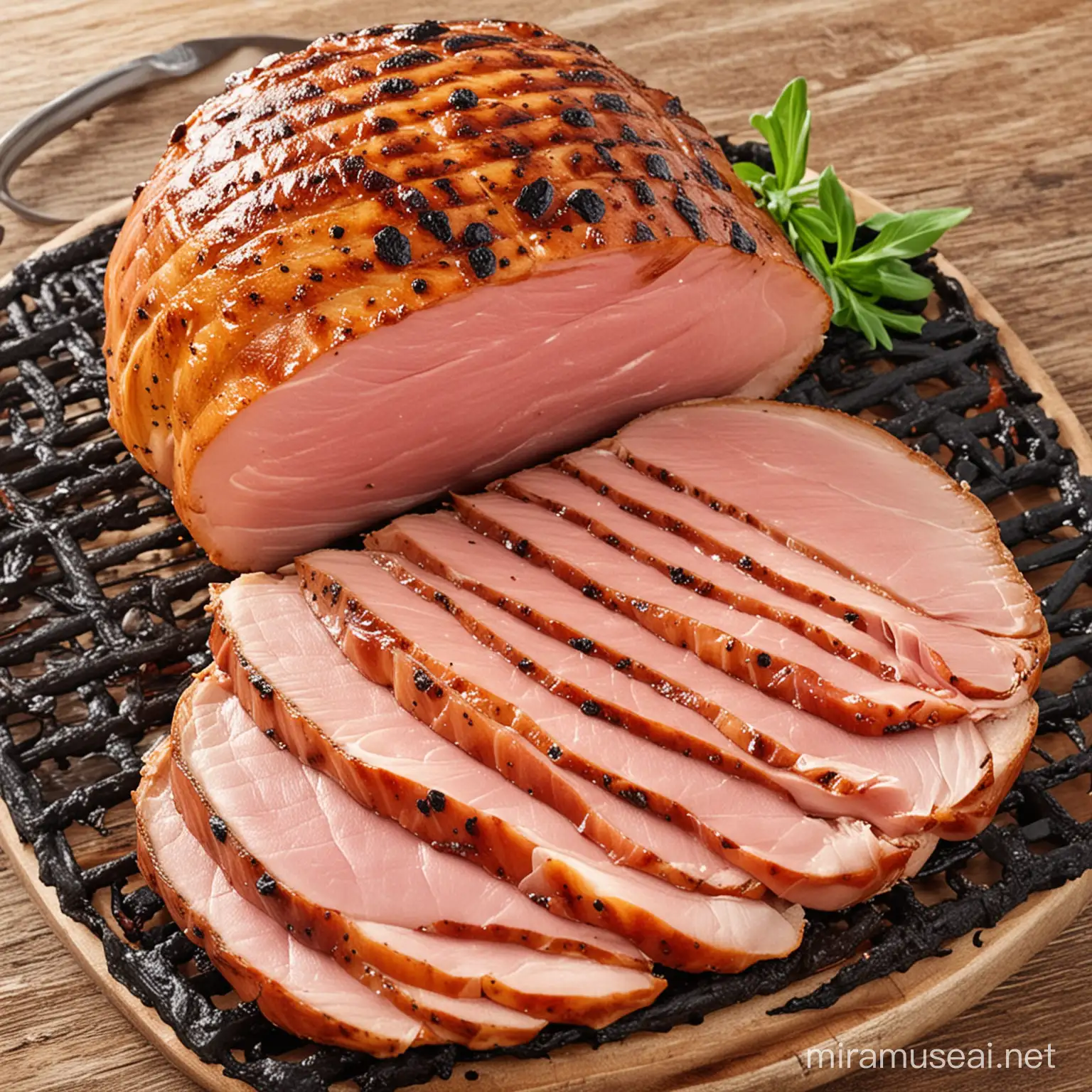 Grilled ham