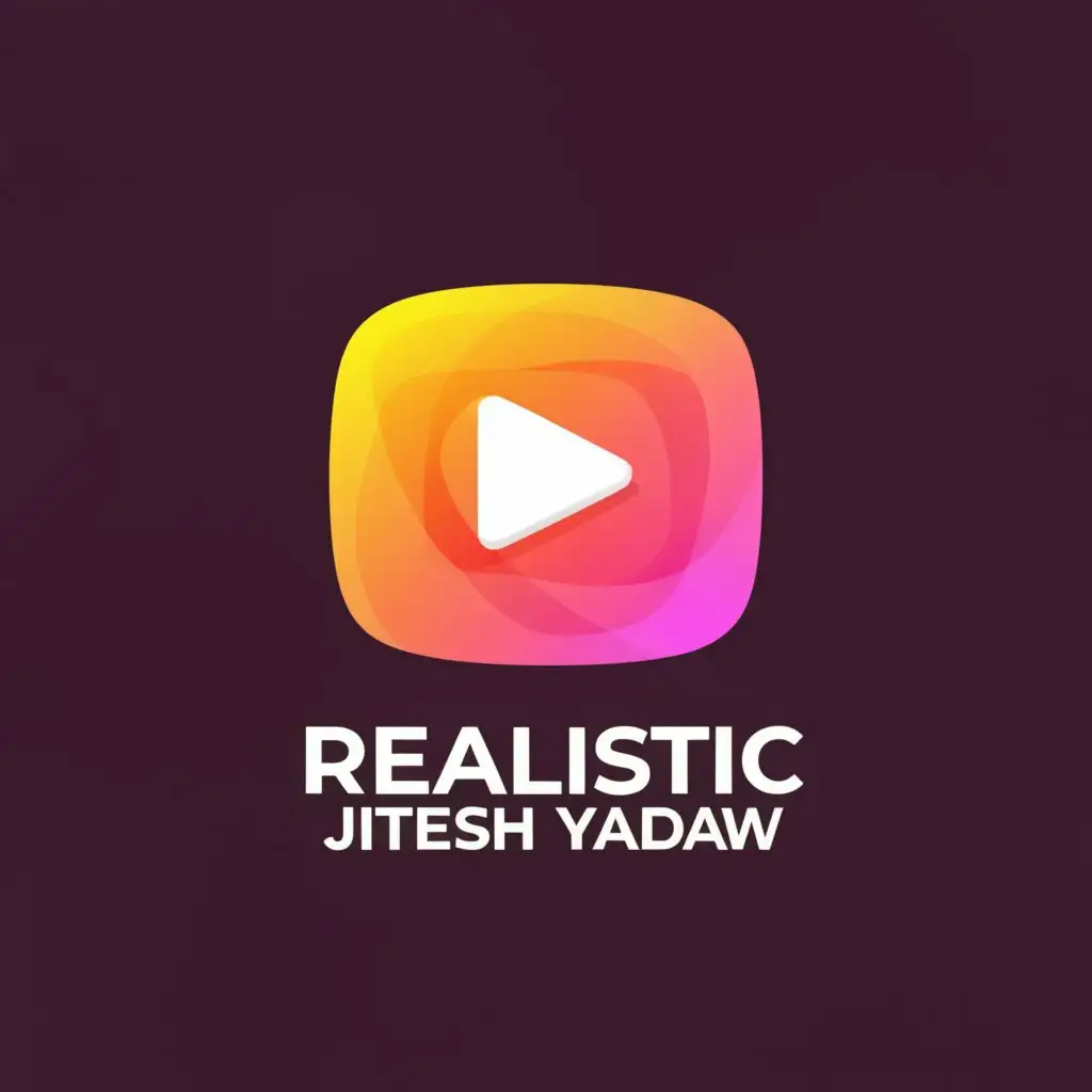 a logo design,with the text "Realistic Jitesh Yadav", main symbol:YouTube,Moderate,clear background