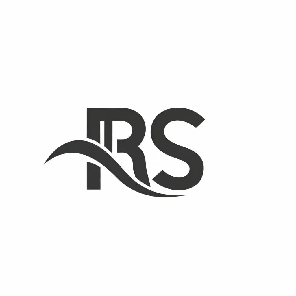 a logo design,with the text "RS", main symbol:Infinity sign,Moderate,clear background