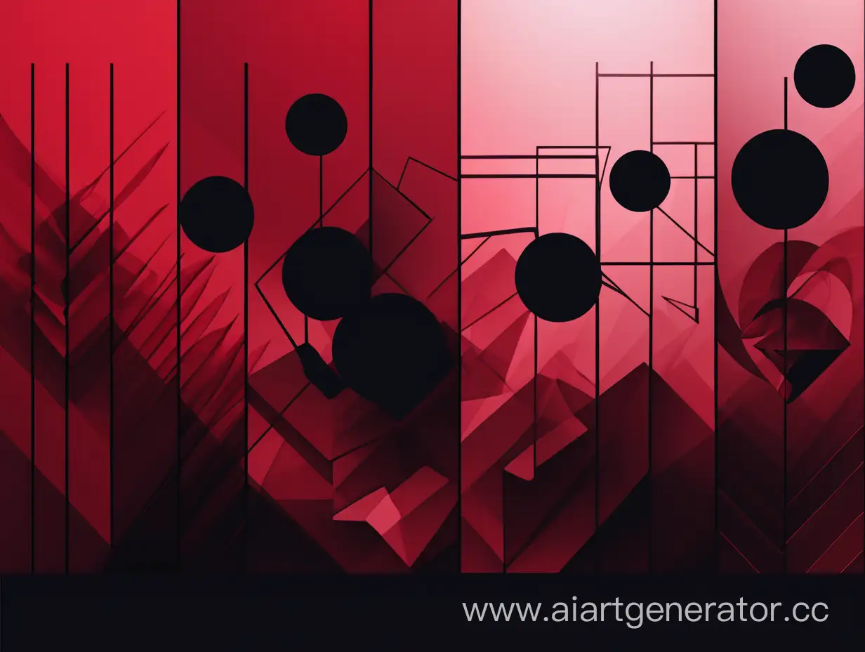 Enigmatic-Red-Harmony-Music-Cover-with-Dark-Silhouettes-and-Geometric-Shapes