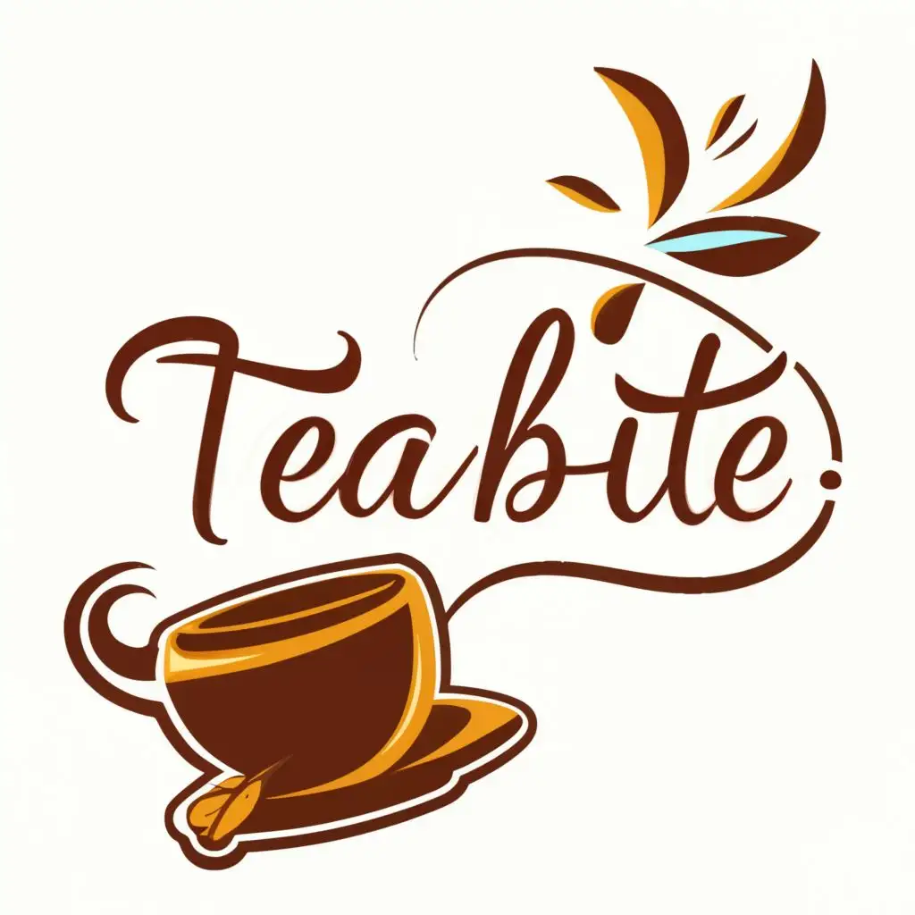 logo, tea chocolate, with the text "Teabite", typography