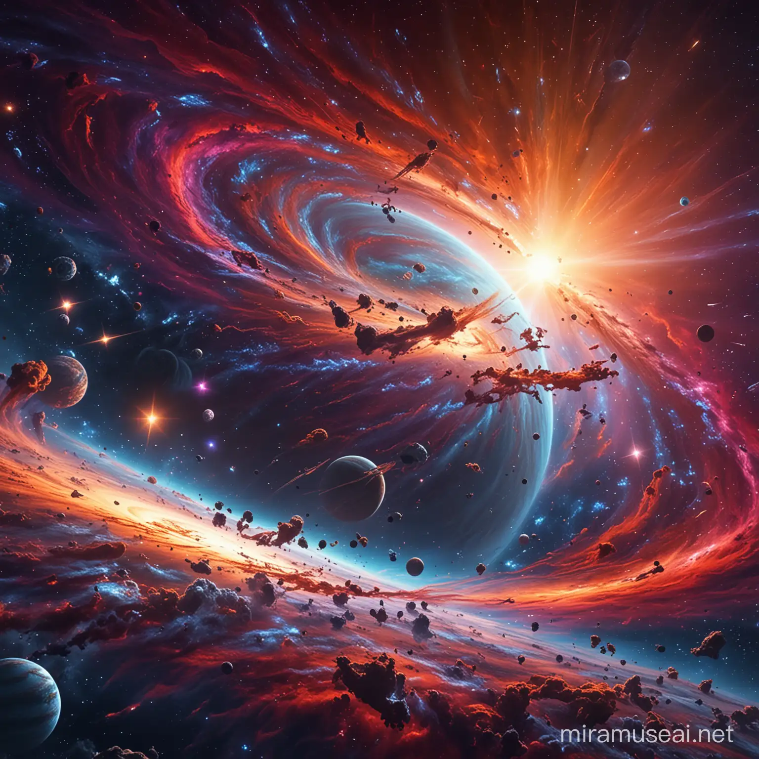Starry Night Sky in a Vibrant 4K Universe