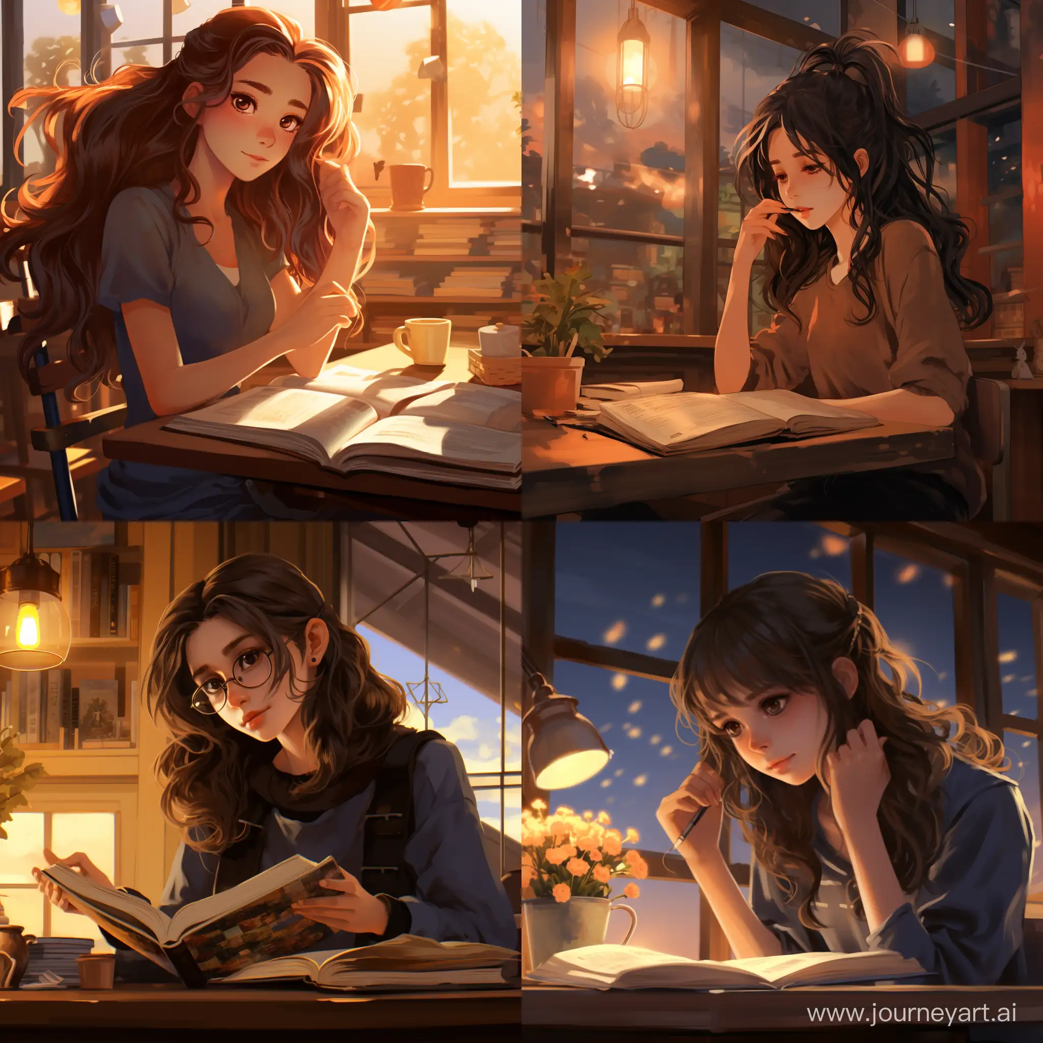 Enchanting-Anime-Girl-Engrossed-in-Book-Reading