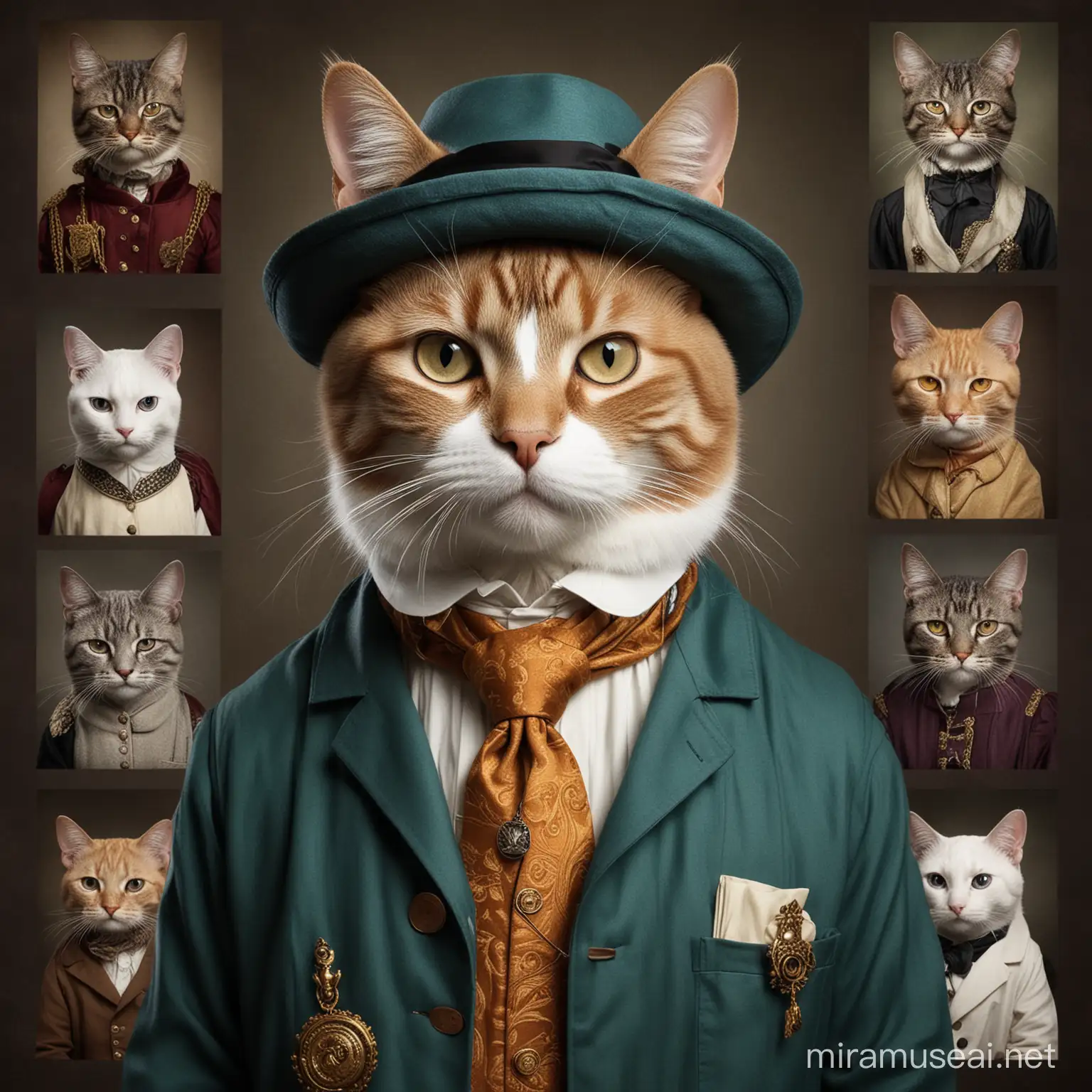 Historical Figures Reimagined Cats of Influence