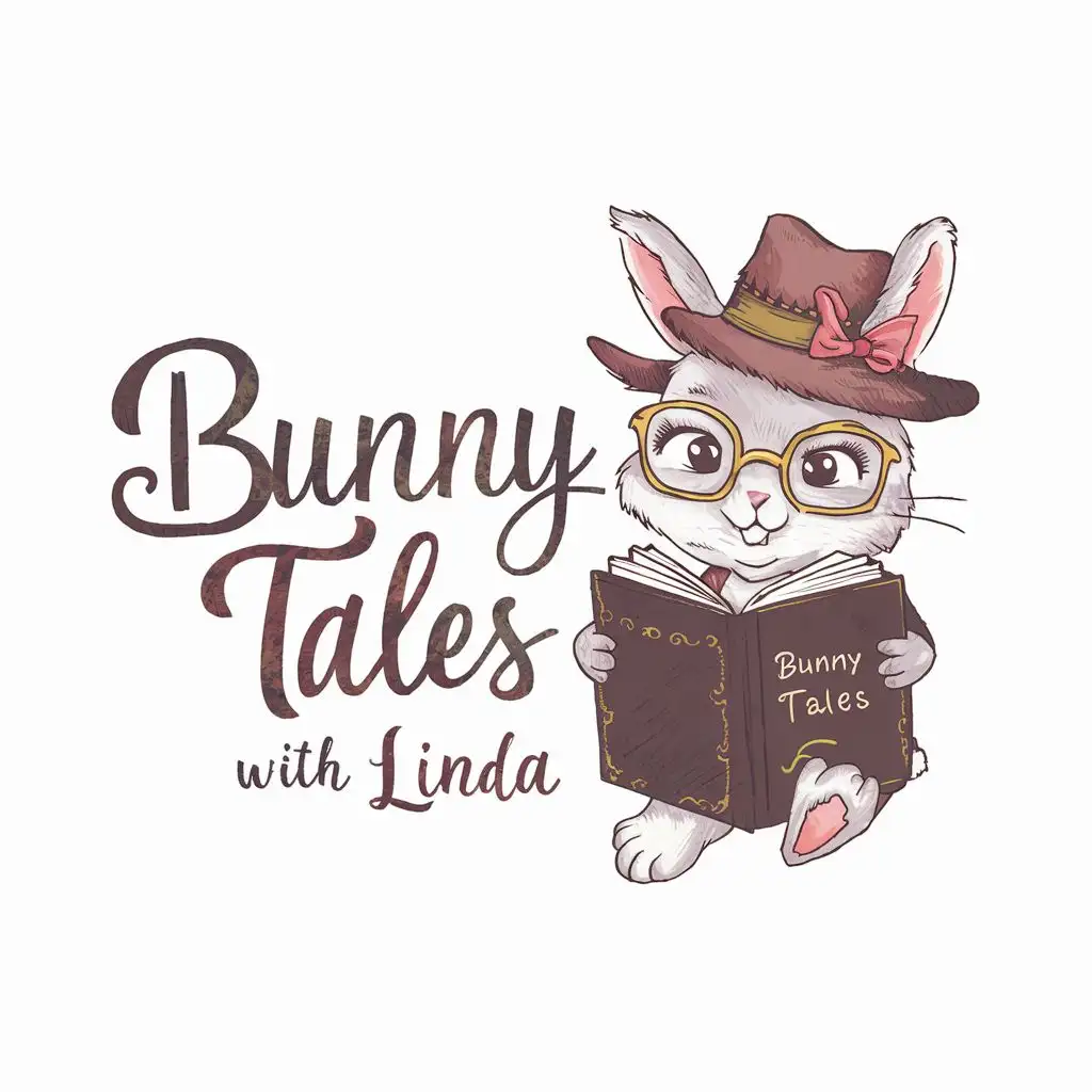 Create a logo with the inscription Bunny Tales With Linda 