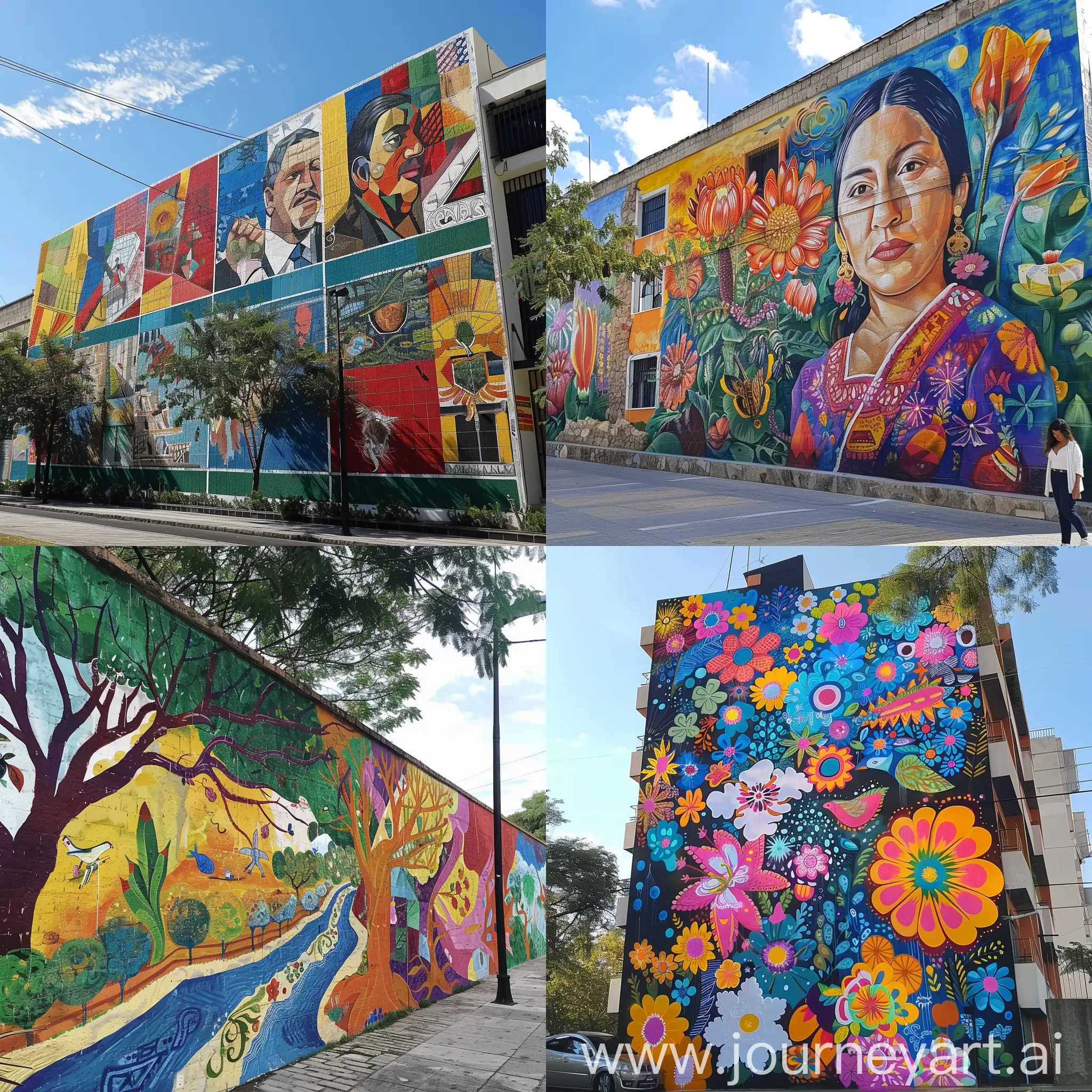 Colorful-Mural-Depicting-Alcalde-Barranquitas-Neighborhood-Guadalajara-Jalisco