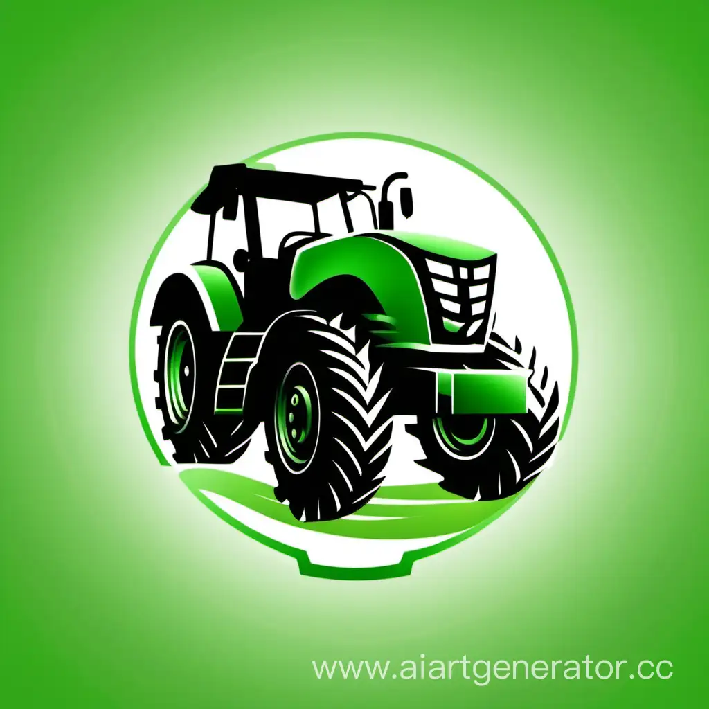 Логотип китайского производителя тракторов в зеленых тонах