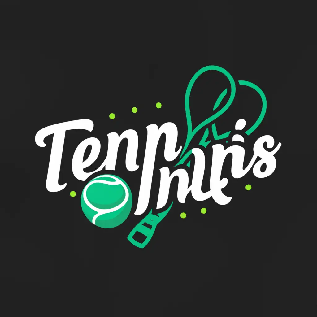 a logo design,with the text "tennis ink", main symbol:Tennis racket and ball,Moderate,clear background