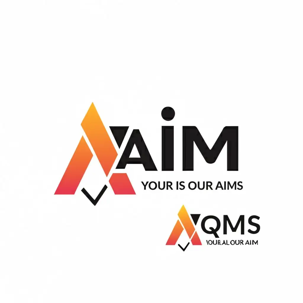 a logo design,with the text "AIM QMS", main symbol:Your Goal is Our AIM  ,complex,be used in Technology industry,clear background