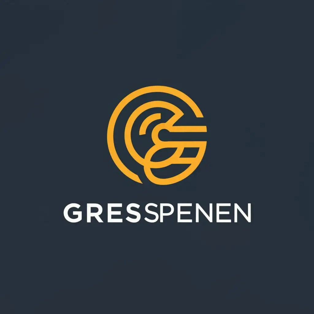 logo, Minimal lawn icon logo, incorporating the letter "G", with the text "Gressplenen", typography, be used in Technology industry