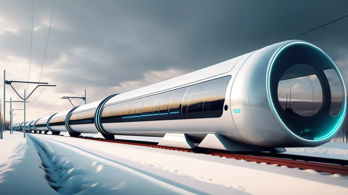 A Modern Realistic Hyperloop train in russia