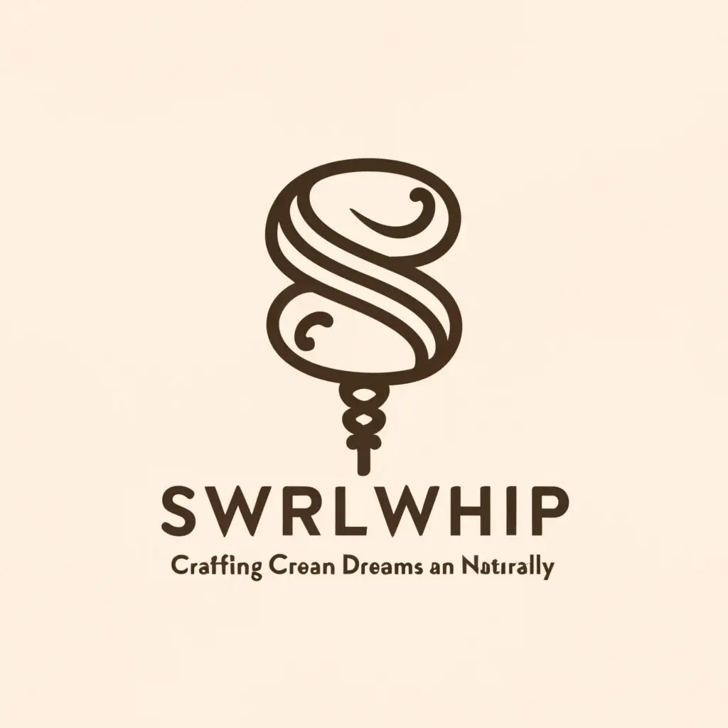 a logo design,with the text "Swirlwhip", main symbol:Crafting creamy dreams naturally,Moderate,clear background