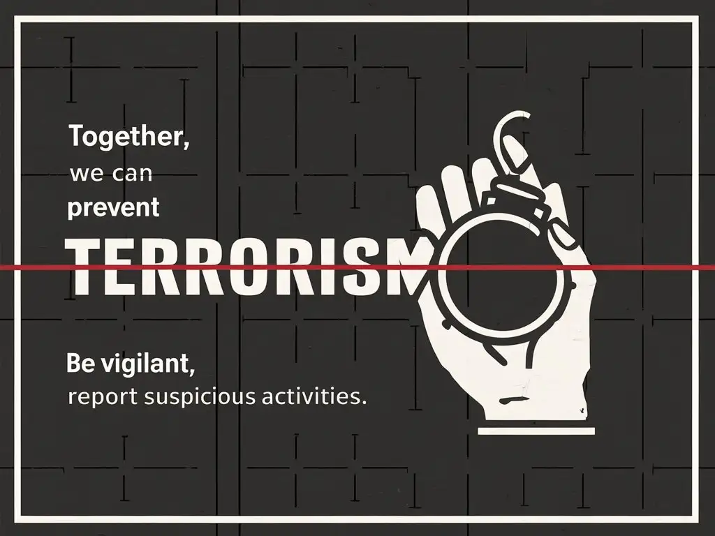 simple anti-terrorism poster