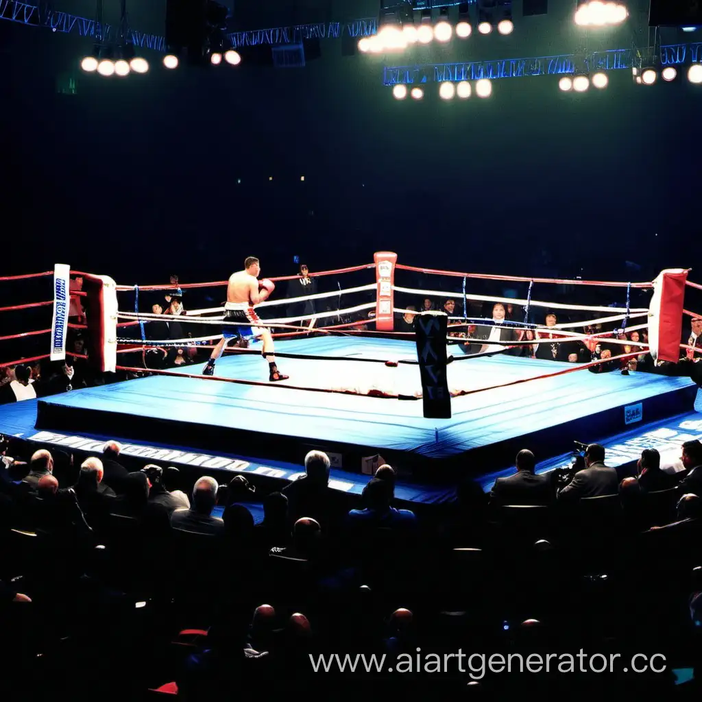 Panoramic-Vista-of-a-Boxing-Ring-in-Action