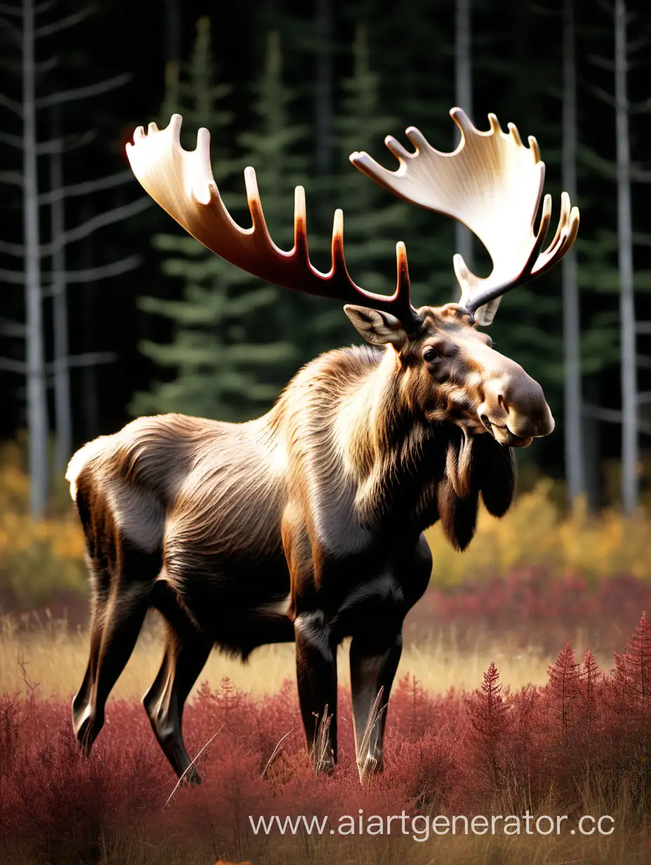 Majestic-Moose-with-Magnificent-Antlers-Wildlife-Artwork