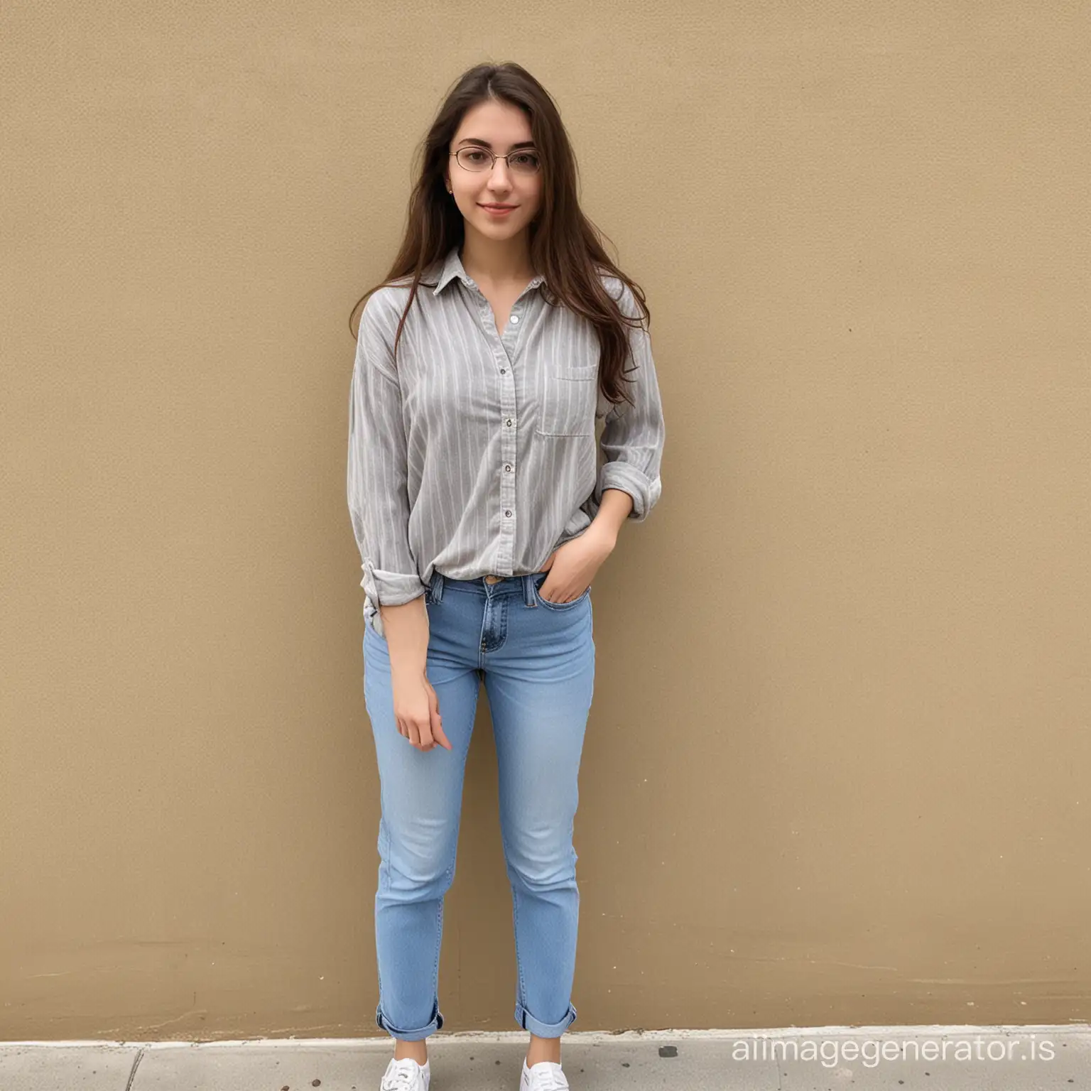 giovane ragazza, college well casual fit 22 years old 