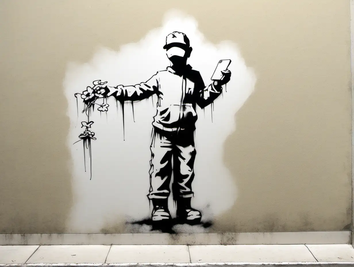 Urban Graffiti Banksy Art Sketch